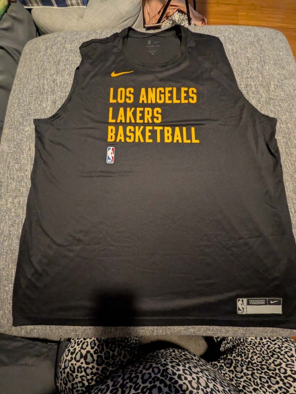Nike Los Angeles Lakers Dri-fit NBA Practice Sleeveless T-Shirt Black XXL